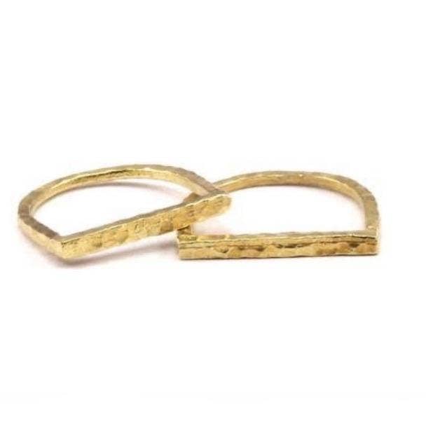 Brass stacking rings