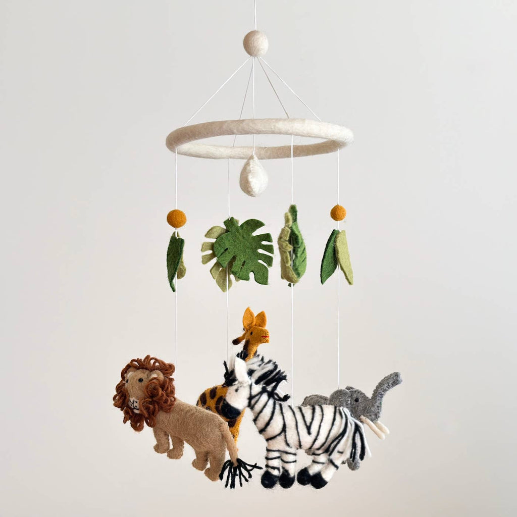 Safari Animal Felt Baby Mobile