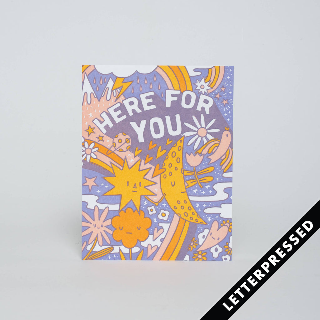 Here for You Letterpress Card by Hello!Lucky