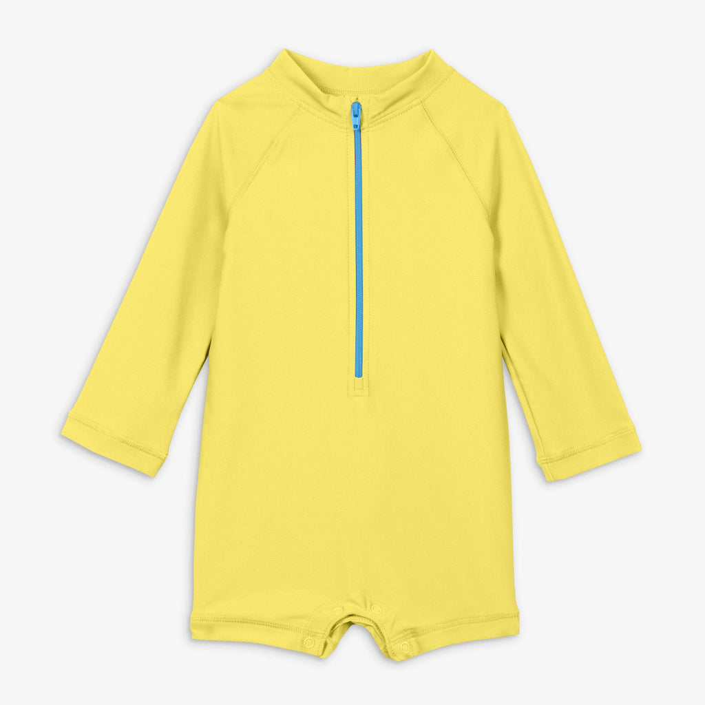 Baby One-Piece Rash Guard with Contrast Zipper