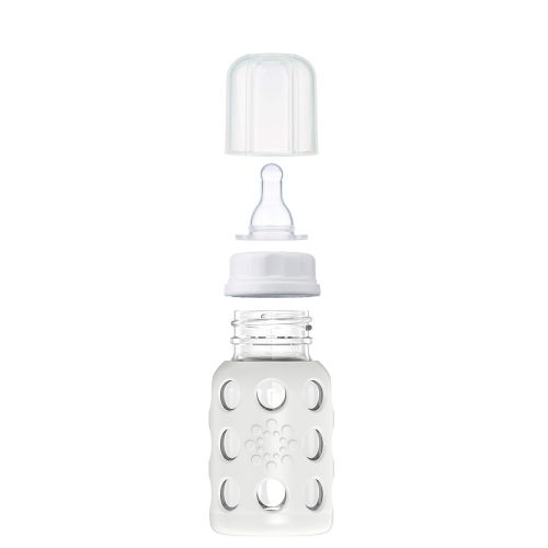4oz Glass Baby Bottle - Stage 1 Nipple, Stopper, and Cap
