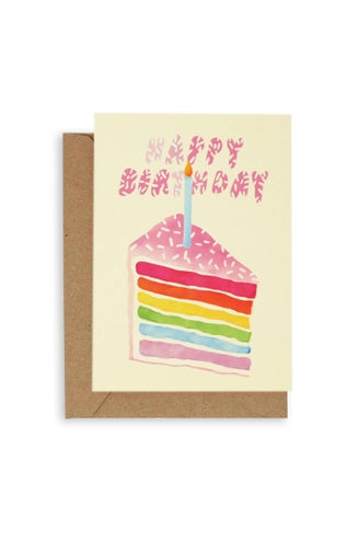 Rainbow Cake Birthday Card