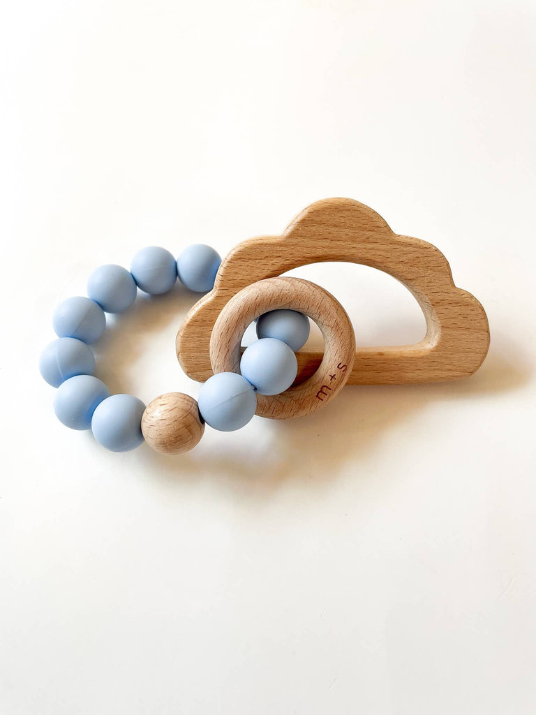 Cloud Teether-Silicone and Beech Wood
