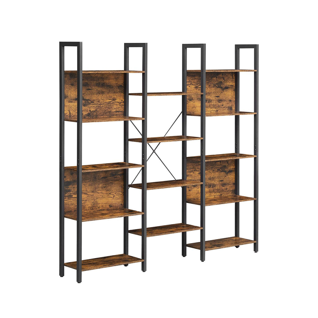 5 Tier Bookshelf with 14 Storage Shelves For Home & Office