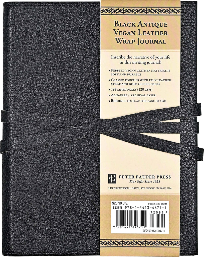Black Leather Wrap Journal