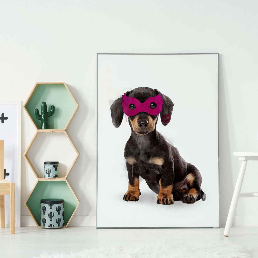 Super Sausage! Little Heroes Dachshund Animal Print