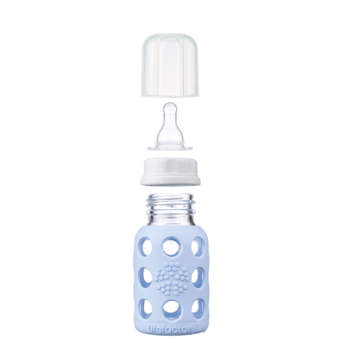 4oz Glass Baby Bottle - Stage 1 Nipple, Stopper, and Cap