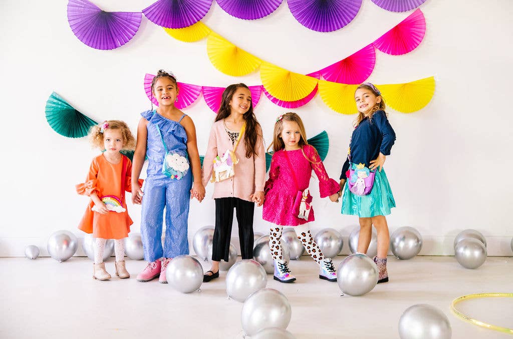 Unicorn Balloon Party Hair Clips- Glitter Multi