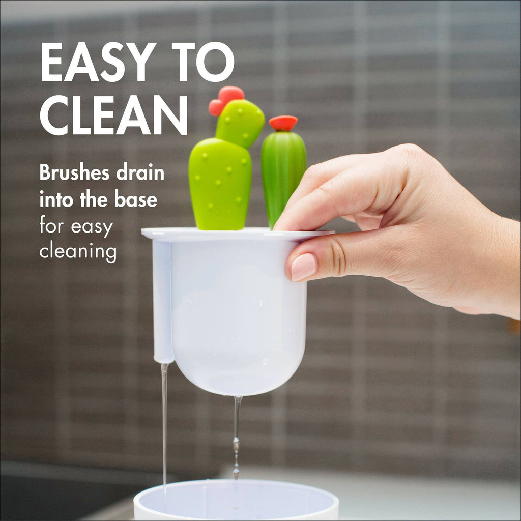 TOMY Boon Cacti Bottle Cleaning Brush Set - Green