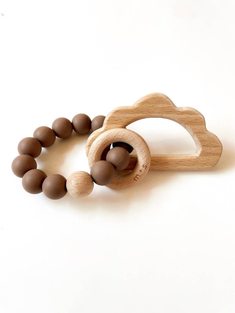 Cloud Teether-Silicone and Beech Wood