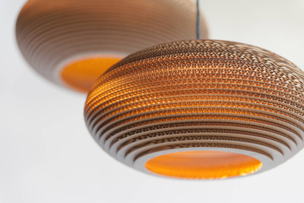 GRAYPANTS Scraplights Disc Handcrafted Pendant Lights: Natural / Disc 24