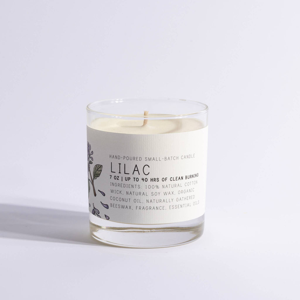 Lilac - Just Bee Candles: 13 oz (up to 60 hrs of clean burning)