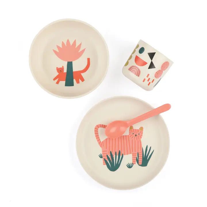 Kids Bamboo Illustrated Meal Set