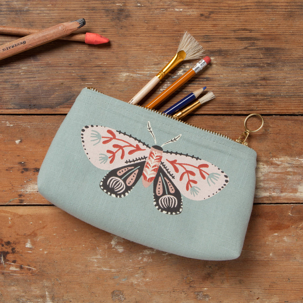 Far And Away Cotton Cosmetic Pencil Bag