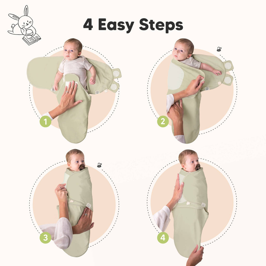 3pk Soothe Baby Swaddles 0-3 Months, Sleep Sack for Newborns