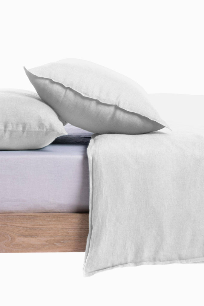 Linen Slumber Solid Duvet Cover-Cinnamon Brown