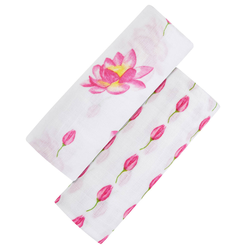 2-Pack Swaddles, GOTS Certified Organic Cotton Muslin