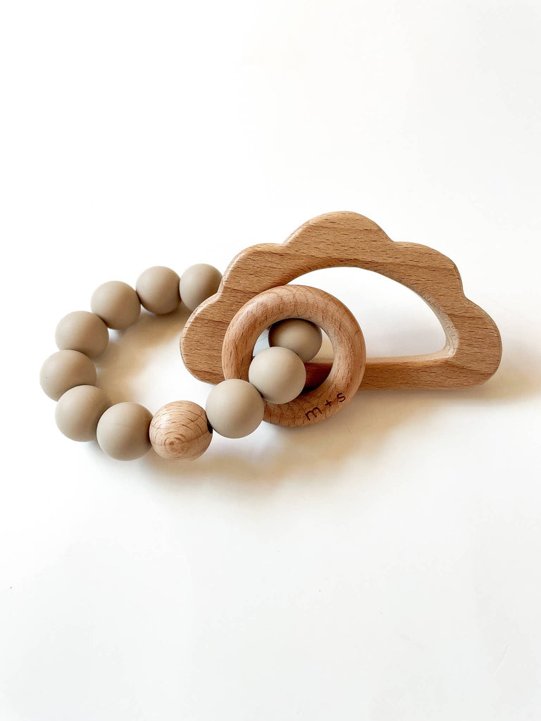 Cloud Teether-Silicone and Beech Wood