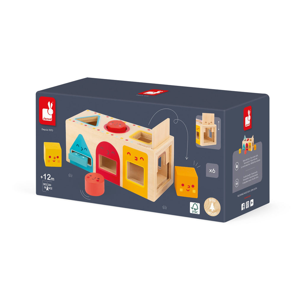 Colors & Geometric Shapes Box | 6 Blocks | Educational toy