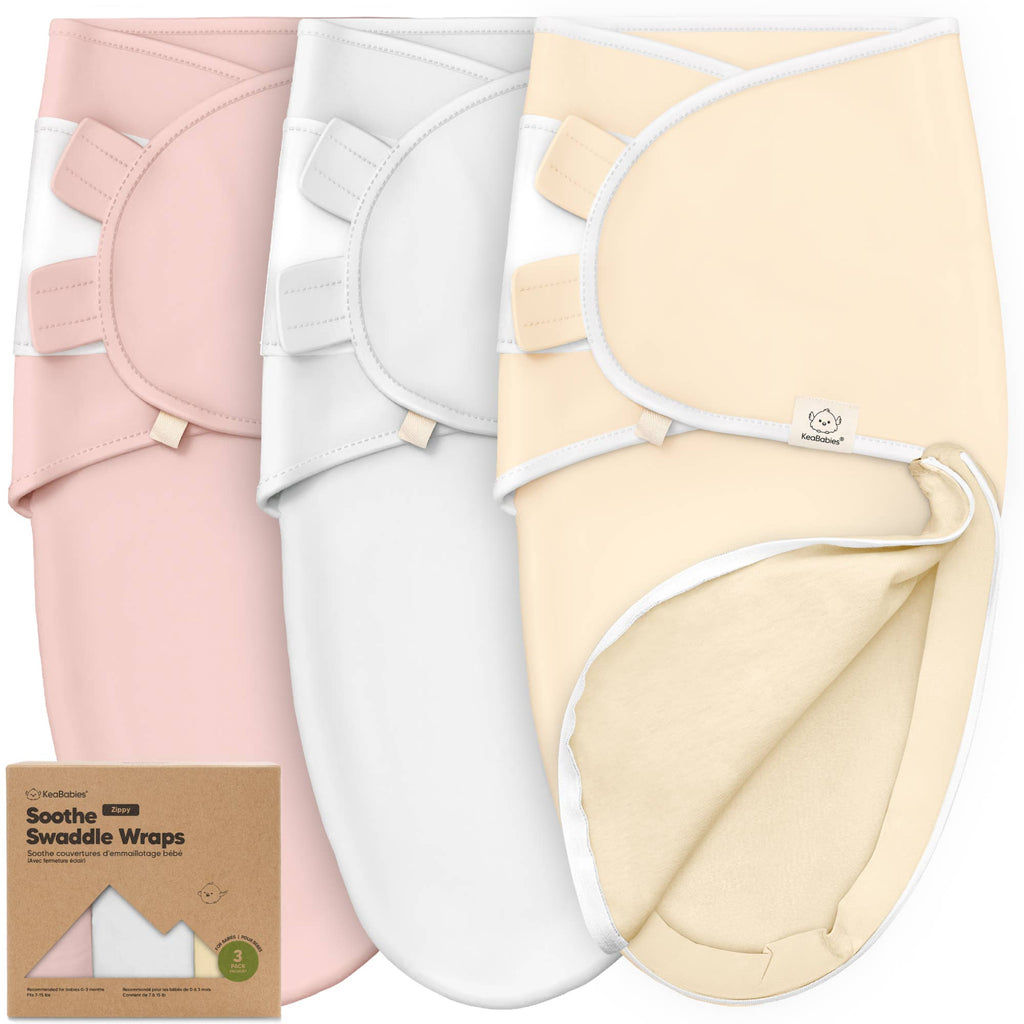 3pk Soothe Zippy Baby Swaddles 0-3 Months,Newborn Sleep Sack