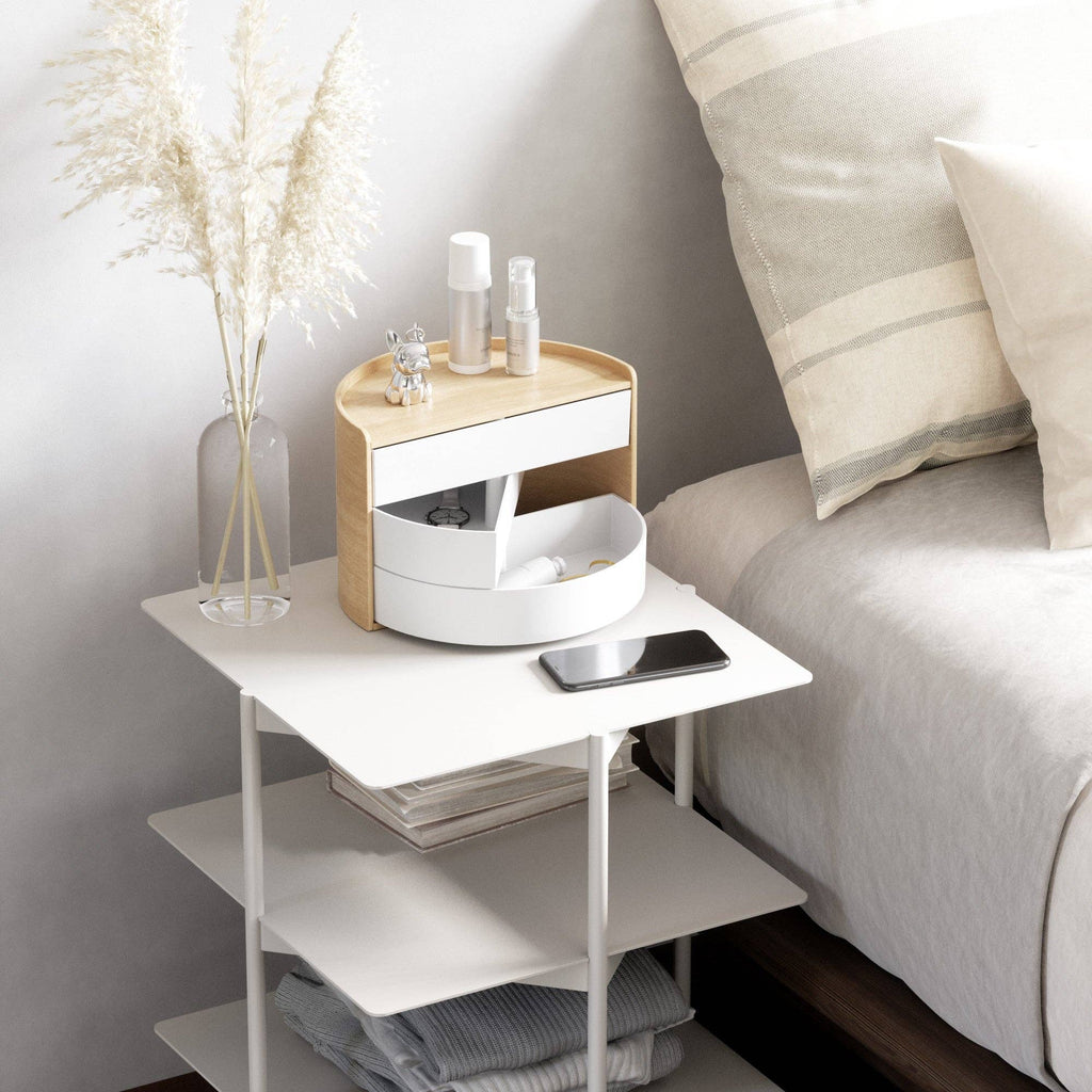 Moona Storage Box: White-Natural