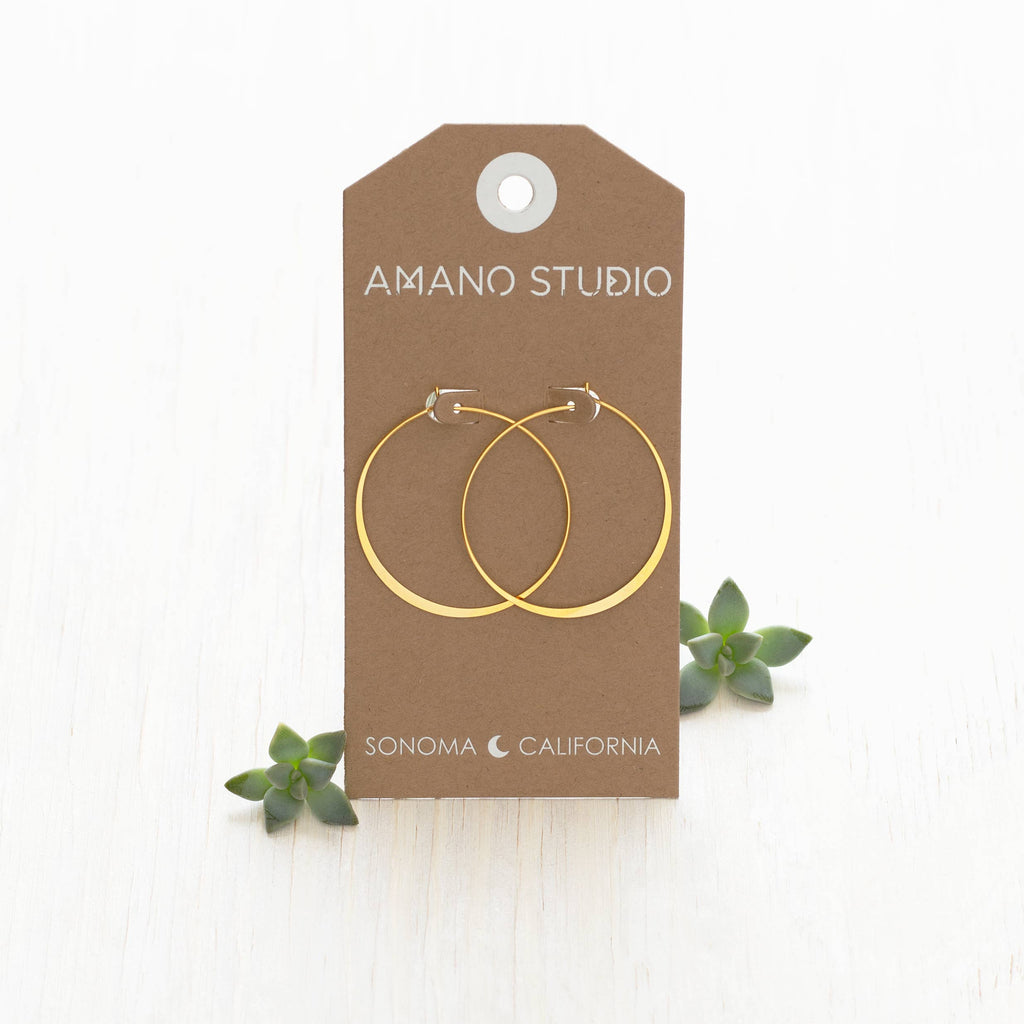 1.5" Classic Hoops: Silver