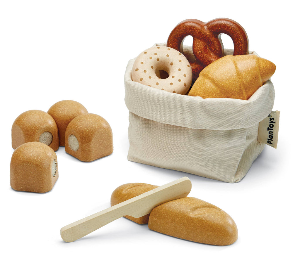 Wooden Pretend-Play Bread Set for Kids