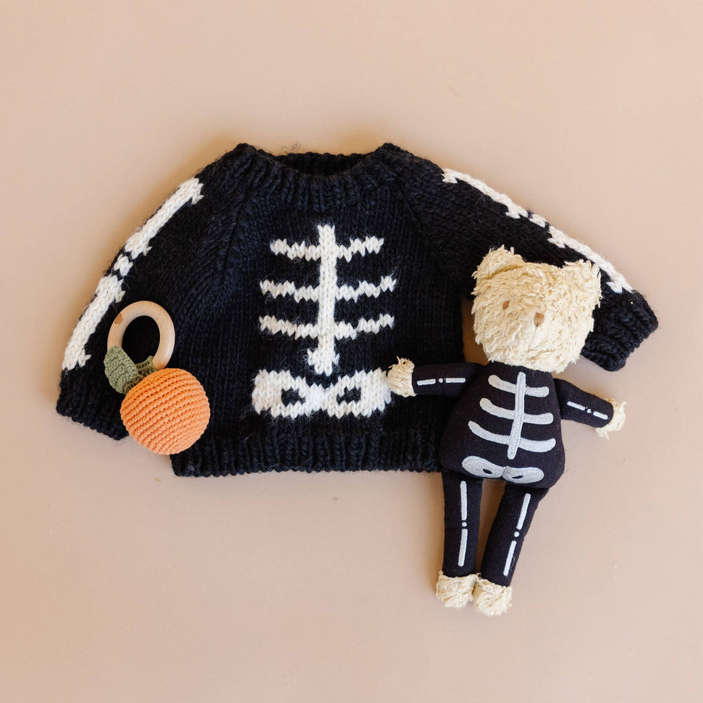 Plush Skeleton Bear Toy Halloween Stuffed Animal Doll Baby