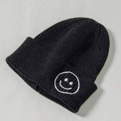 Simley Baby Beanie | Black