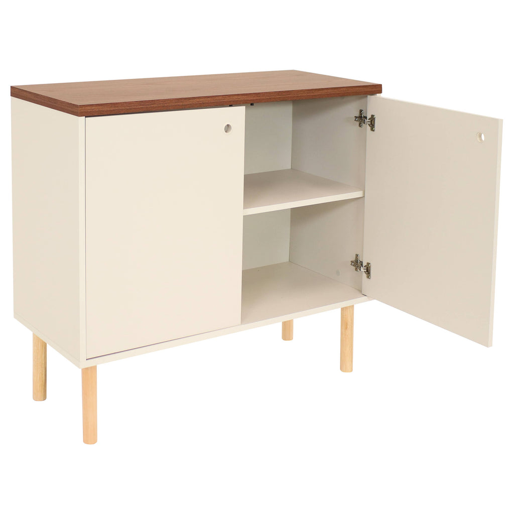 Mid-Century Modern 2-Door Accent Buffet Cabinet