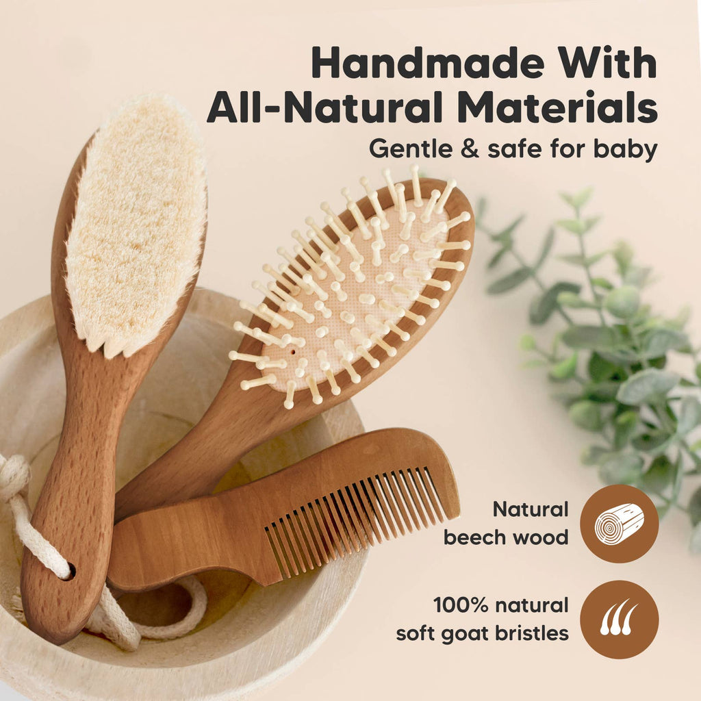 Baby Hair Brush and Comb Set Keababies