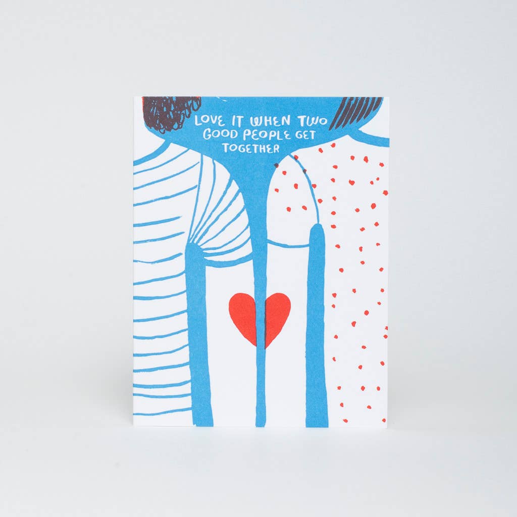 Two Good People Letterpress Card by Egg Press