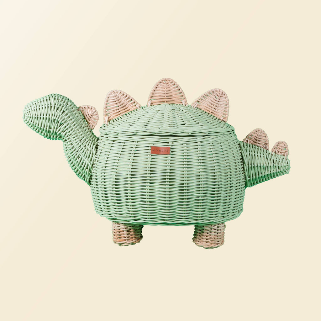 Handcrafted- Dinosaur Storage Basket (Medium) -Rattan Wicker