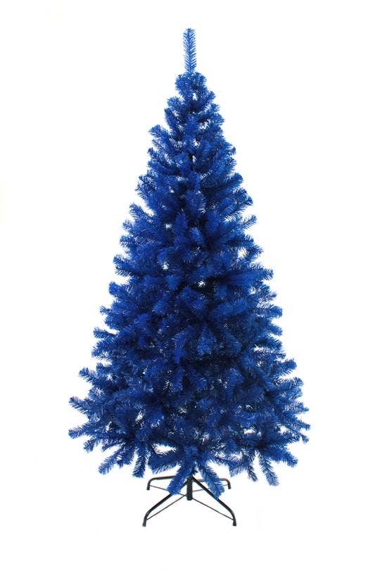 7' Blue Canadian Pine Christmas Tree with Metal Stand