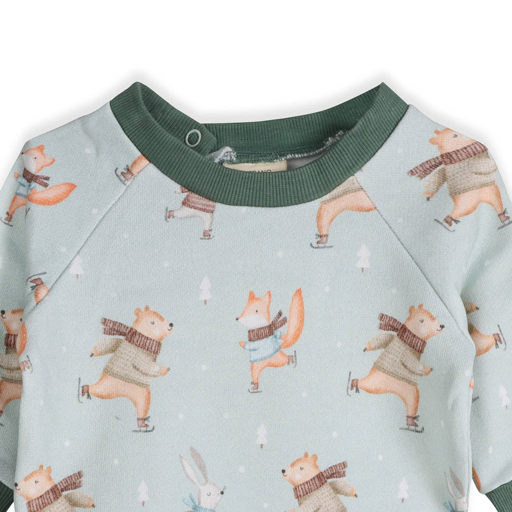 Ice Skaters Baby Sweatshirt & Pants Set (Organic Fleece)