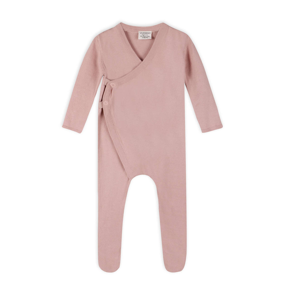 Milan Sweater Knit Baby Kimono Footie Coverall (Organic)