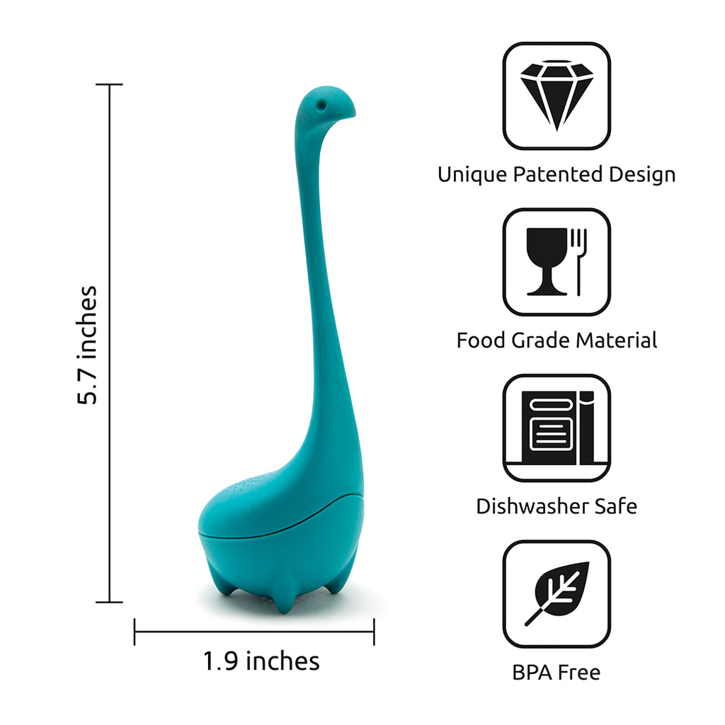 Baby Nessie Tea Infuser (Turquoise) for Hot or Iced Tea