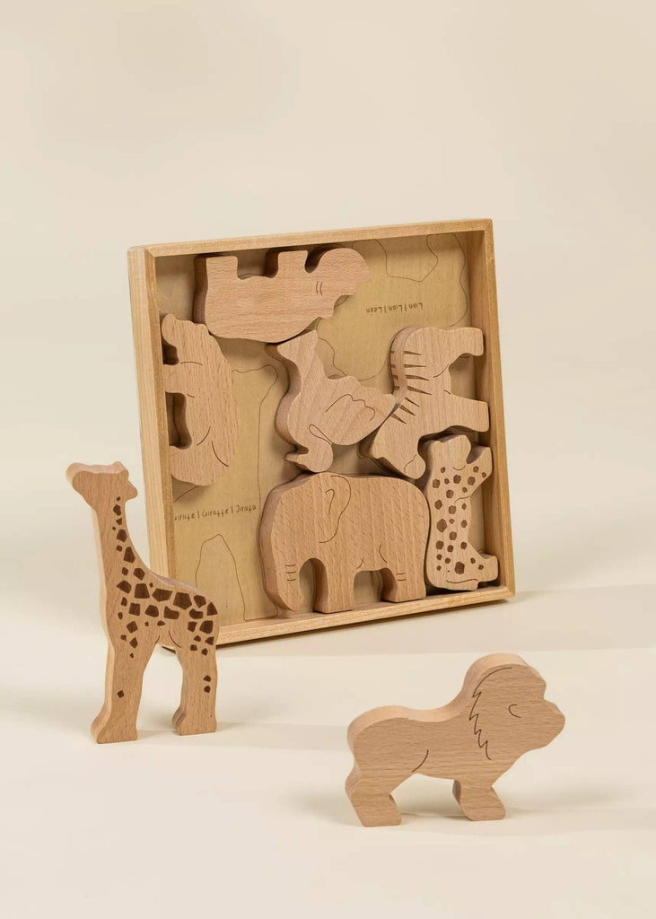 Wooden Balance Puzzle - Savane (8 pcs)
