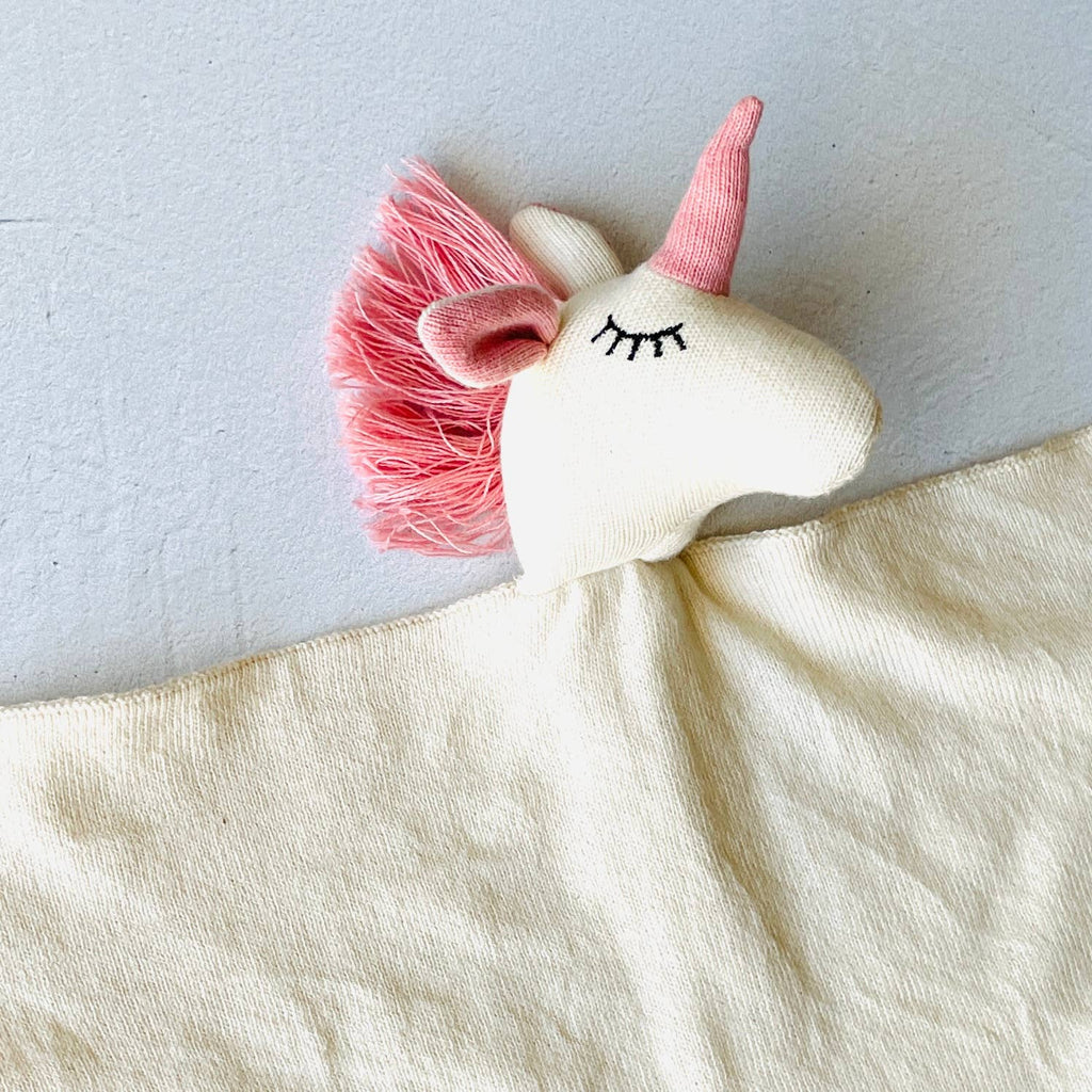 Unicorn - Organic Baby Lovey Security Blanket Cuddle Cloth