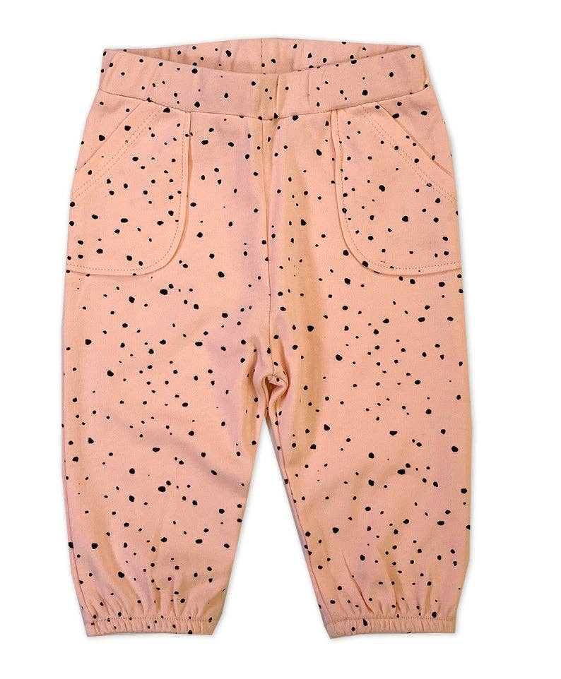 Organic Cotton Pocket Baby Pants - Pebble Print