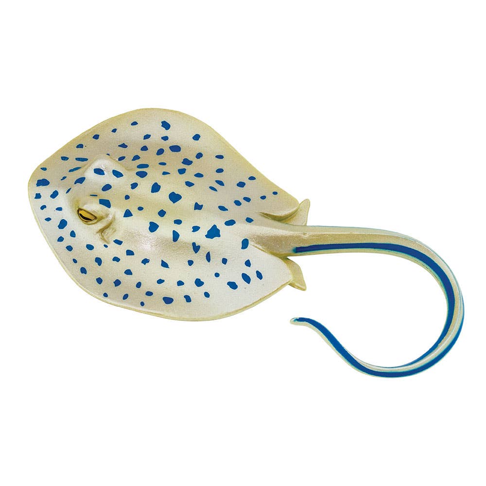 Blue Spotted Ray Figurine Toy for Kids