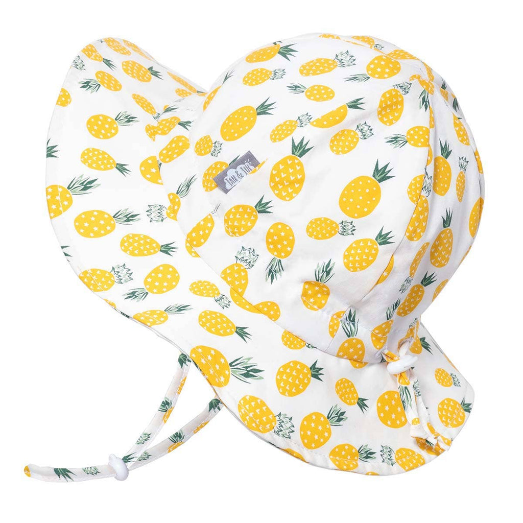 Yellow Pineapple | Cotton Floppy Sun Hat: S