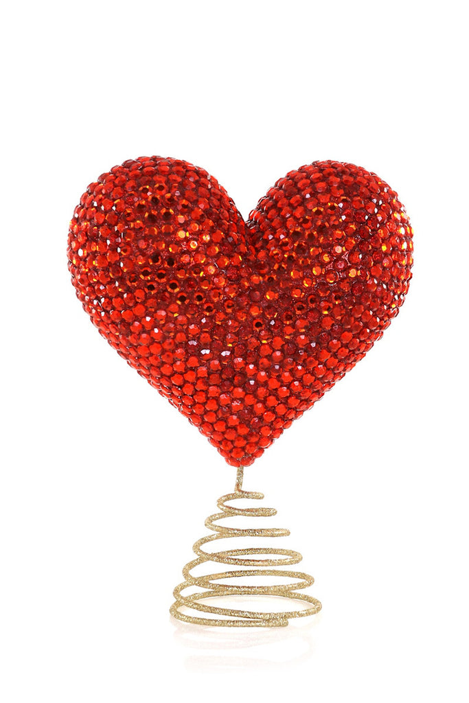 HEART TREE TOPPER-RED SEQUIN