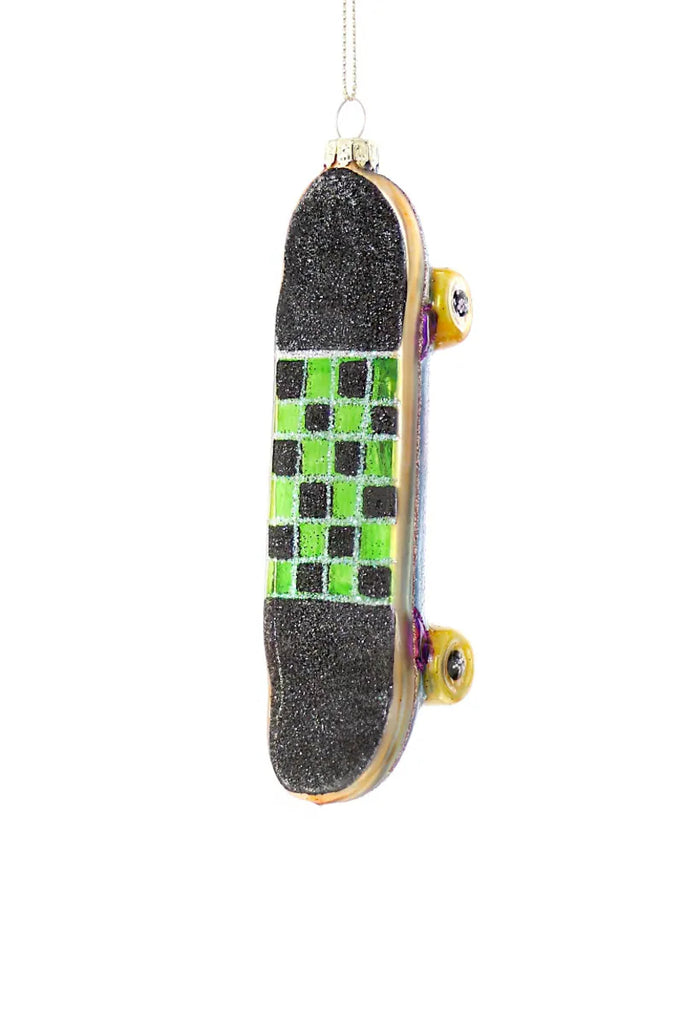 Green Skateboard Ornament