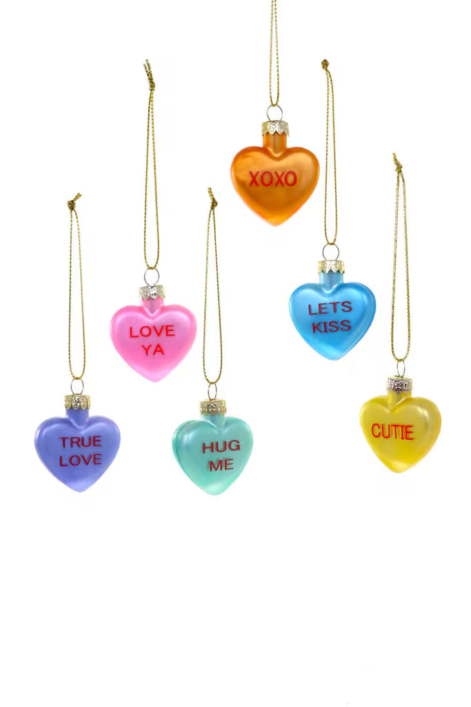 Single AF Conversation Heart Ornaments