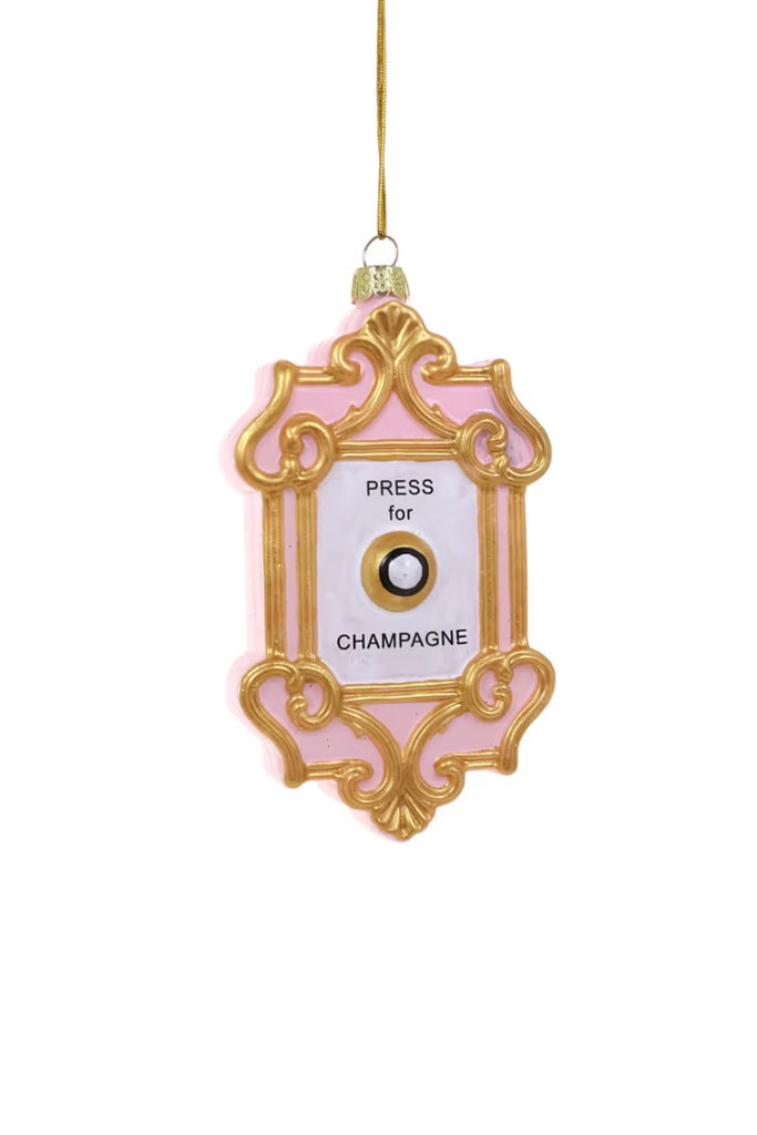 Champagne Button Christmas Ornament