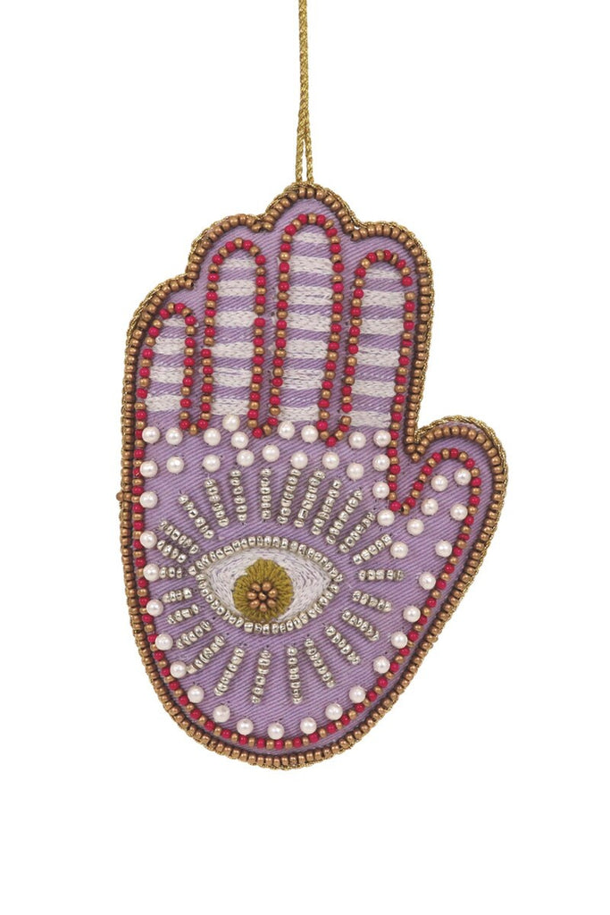 BEADED HAMSA HAND Ornament