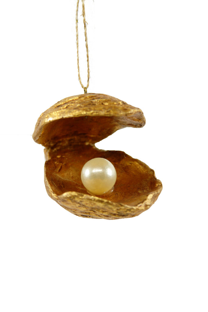 OYSTER W/PEARL - GOLD Christmas Ornament