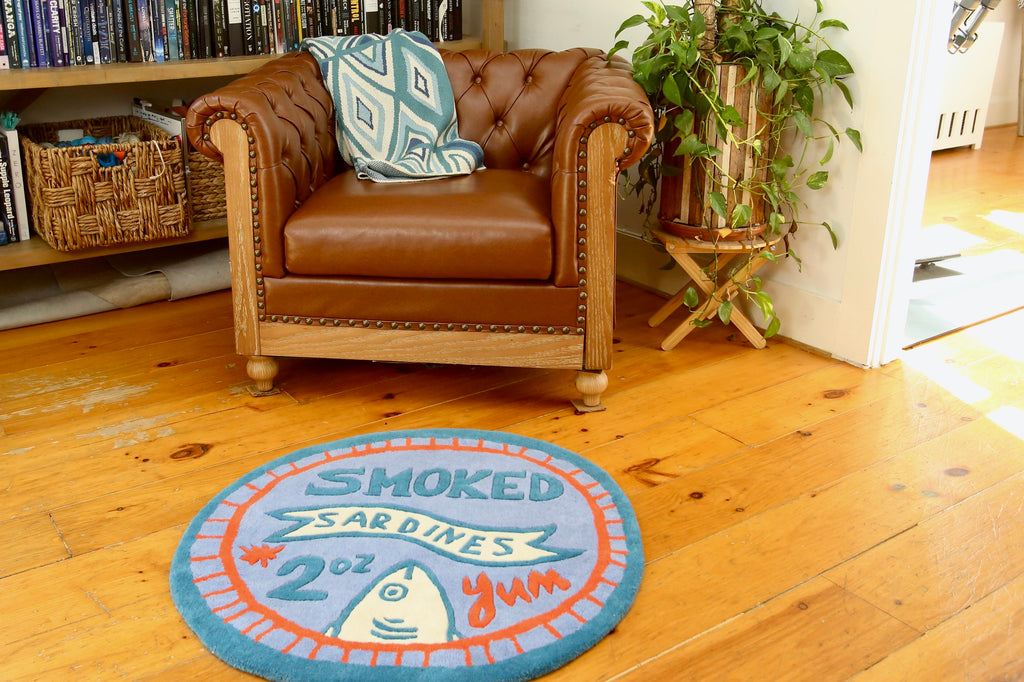 Sardine Tin Circle Rug