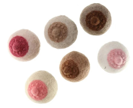 Felted Boobs Ornament | Large